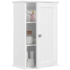 Wall-Mounted Bathroom Storage Cabinet with Adjustable Shelves