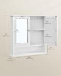 VASAGLE Wall-Mounted Bathroom Cabinet with Mirror