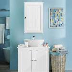 Wall-Mounted Bathroom Storage Cabinet with Adjustable Shelves