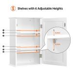 Wall-Mounted Bathroom Storage Cabinet with Adjustable Shelves