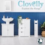 Small White Mirrored Bathroom Cabinet with Shelf