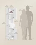 VASAGLE Slim Bathroom Cabinet with Adjustable Shelves