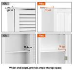 Wall-Mounted Bathroom Storage Cabinet with Adjustable Shelves