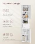 VASAGLE Slim Bathroom Cabinet with Adjustable Shelves