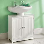 Elegant Wooden Bathroom Floor Cabinet Organizer