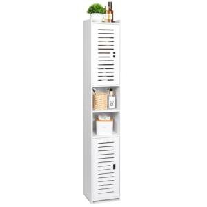 Stylish White Bathroom Storage Cabinet Organizer