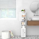 Stylish White Bathroom Storage Cabinet Organizer