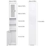 Stylish White Bathroom Storage Cabinet Organizer