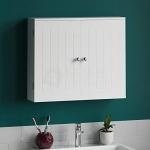 Stylish White Double Door Bathroom Cabinet