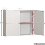 Stylish White Double Door Bathroom Cabinet