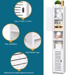 Stylish White Bathroom Storage Cabinet Organizer