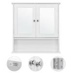 Stylish Wall-Mount Bathroom Mirror Storage Cabinet