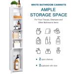 Stylish White Bathroom Storage Cabinet Organizer