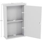 White Wall-Mounted Bathroom Cabinet with Shelf