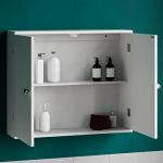 Stylish White Double Door Bathroom Cabinet