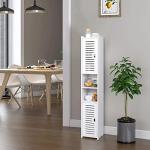Stylish White Bathroom Storage Cabinet Organizer