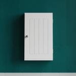 White Wall-Mounted Bathroom Cabinet with Shelf