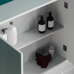 Stylish White Double Door Bathroom Cabinet
