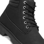 Men's Black Lace-Up Boots - Size 10 UK