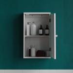 White Wall-Mounted Bathroom Cabinet with Shelf