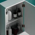 White Wall-Mounted Bathroom Cabinet with Shelf