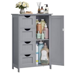 VASAGLE Stylish Bathroom Storage Cabinet with Drawers