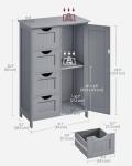 VASAGLE Stylish Bathroom Storage Cabinet with Drawers