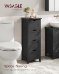 Stylish Black Bathroom Storage Cabinet with Drawers