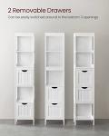 Modern White Freestanding Bathroom Storage Cabinet