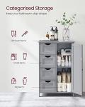 VASAGLE Stylish Bathroom Storage Cabinet with Drawers
