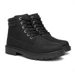 Men's Black Lace-Up Boots - Size 10 UK