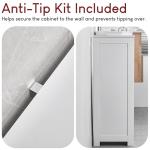 White 4 Drawer Bathroom Storage Cabinet Unit