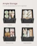 Stylish Black Bathroom Storage Cabinet with Drawers