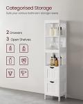 Modern White Freestanding Bathroom Storage Cabinet