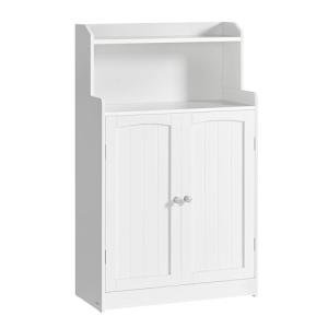 VASAGLE Cloud White Storage Cabinet with Adjustable Shelves
