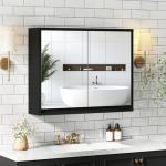 Wall-Mounted Bathroom Mirror Cabinet with Shelf