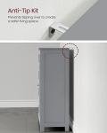 VASAGLE Stylish Bathroom Storage Cabinet with Drawers