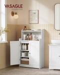 VASAGLE Cloud White Storage Cabinet with Adjustable Shelves