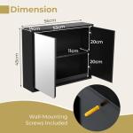 Wall-Mounted Bathroom Mirror Cabinet with Shelf