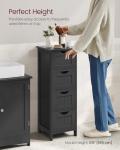 Stylish Black Bathroom Storage Cabinet with Drawers