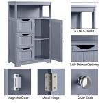 Yaheetech Freestanding Bathroom Storage Cabinet with Drawers