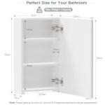 Wall-Mounted Bathroom Mirror Cabinet with Storage