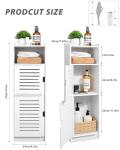 Waterproof Bathroom Storage Cabinet with Open Shelf