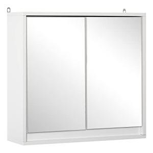 White Double Door Wall-Mounted Bathroom Cabinet