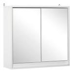 White Double Door Wall-Mounted Bathroom Cabinet