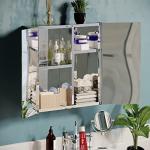 Stylish Double Mirror Wall-Mounted Bathroom Cabinet