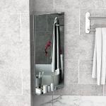 Stylish Corner Mirror Cabinet with Three Shelves