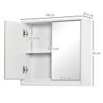 White Double Door Wall-Mounted Bathroom Cabinet