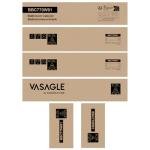VASAGLE Cloud White Storage Cabinet with Adjustable Shelves