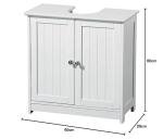 White Under Sink Bathroom Storage Cabinet